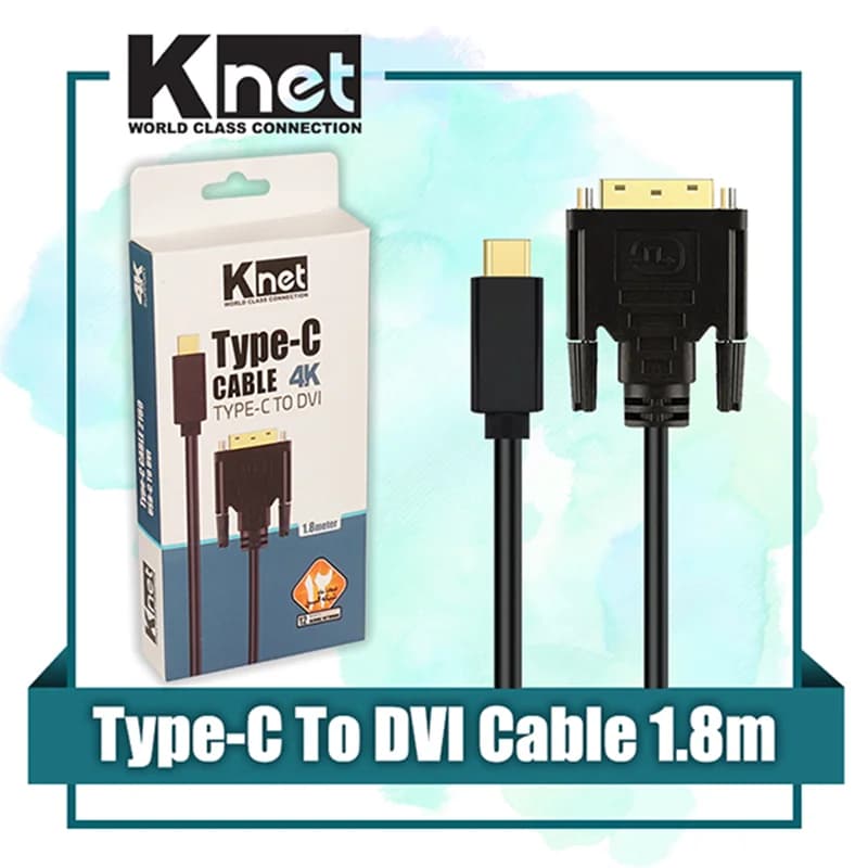 کابل تبدیل USB-C به DVI کی نت مدل K-CUCMDV18 طول 1.8 متر — تصویر ۴