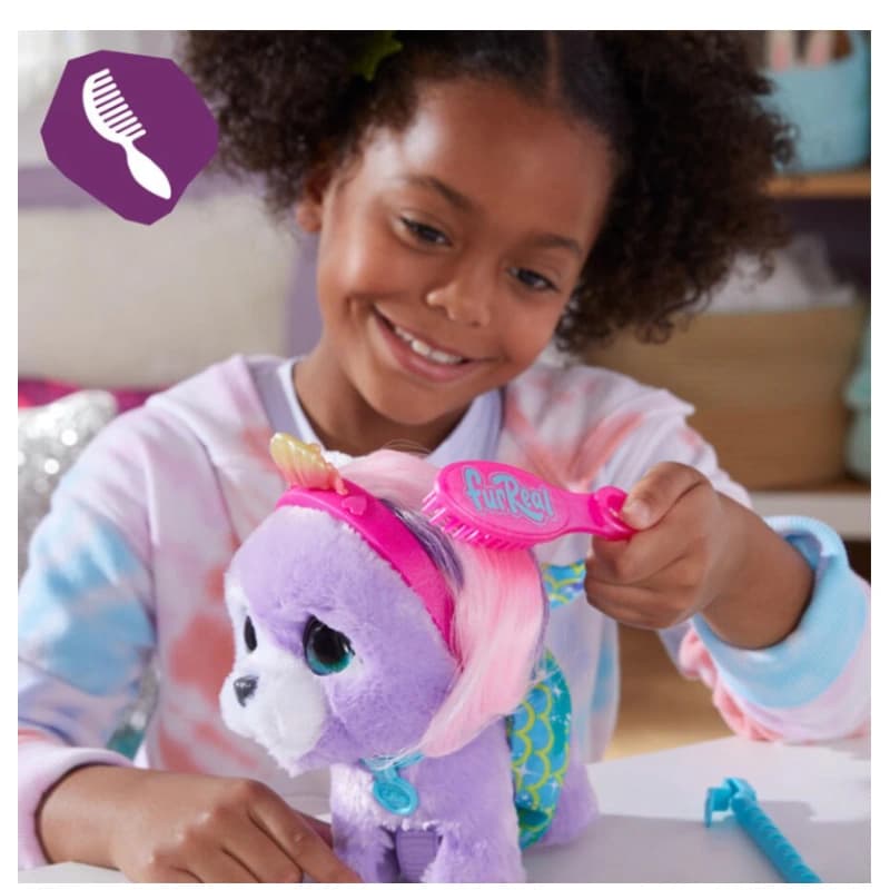 عروسک توله سگ پری دریایی FurReal Glamalots برند hasbro کدF2601 — تصویر ۴