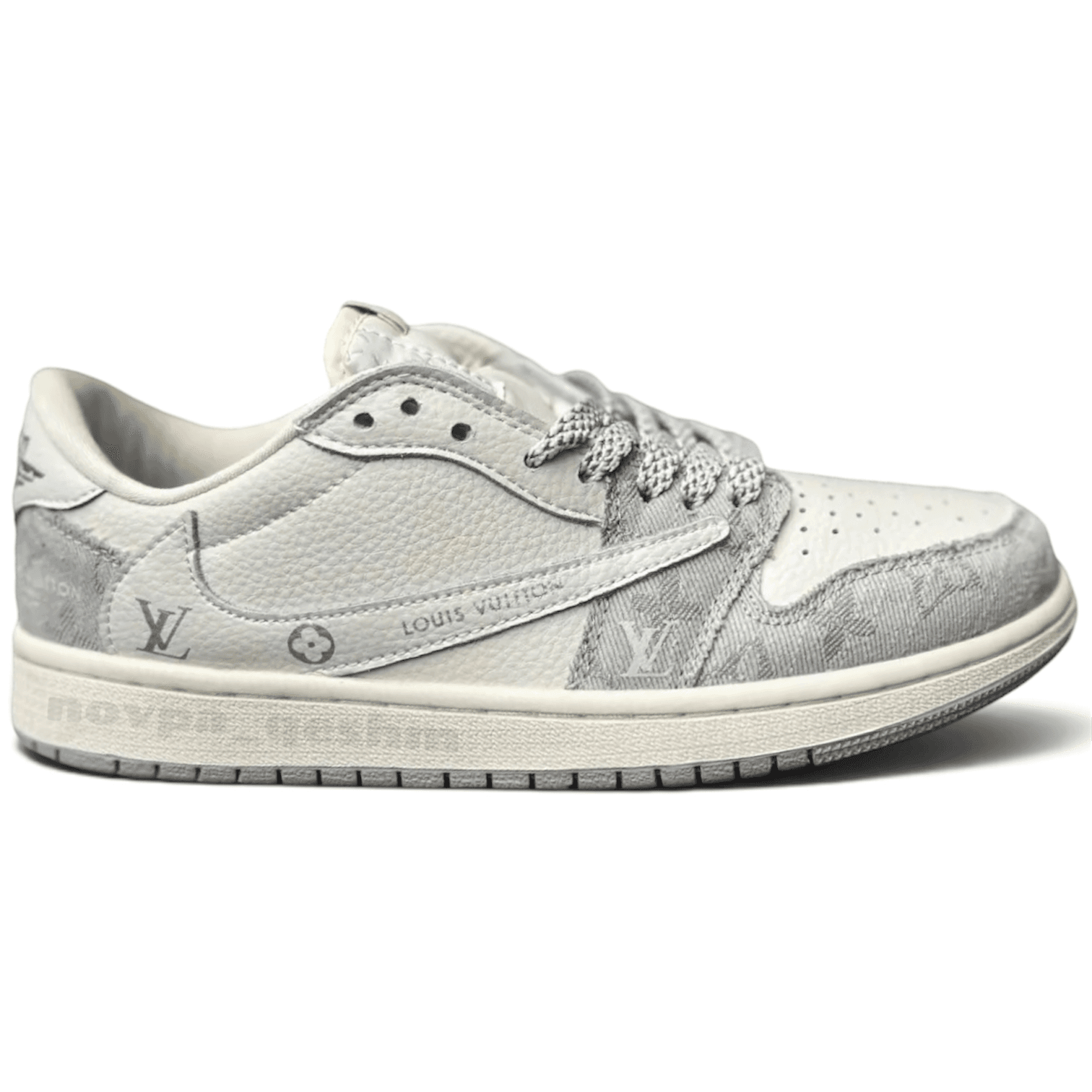 کفش کتونی مردانه نایک ایر جردن 1 تراویس اسکات لویی ویتون NIKE AIR JORDAN 1 TRAVIS SCOTT X LOUIS VUITTON — تصویر ۲