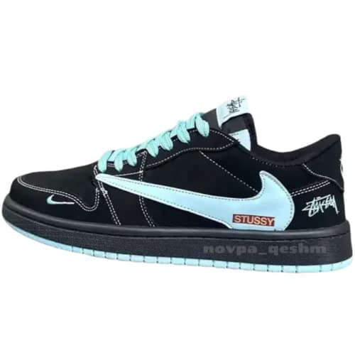 کفش کتونی نایک ایر جردن وان لو تراویس اسکات استاسی Nike Air Jordan 1 Low Travis Scott x Stussy — تصویر ۱۱