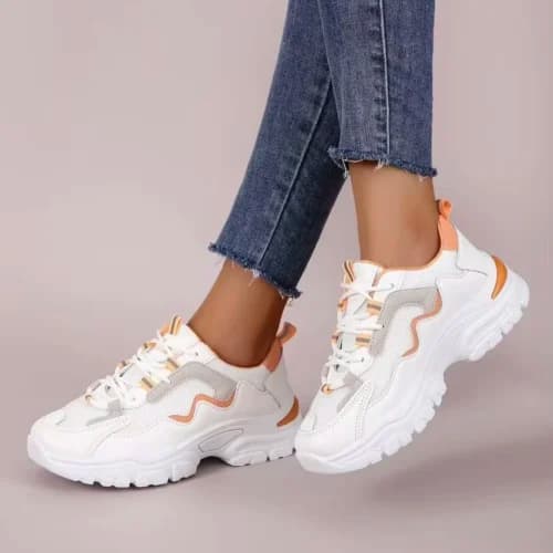 کتونی اسپرت لژدار طبی زنانه مدل ریوا | کفش فانتزی راحتی womens platform sneakers — تصویر ۸