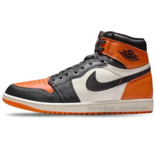 کفش کتونی نایک ایر جردن 1 ساقدار نارنجی مشکی شکسته | NIKE AIR JORDAN 1 SHATTERED BACKBOARD — تصویر ۴