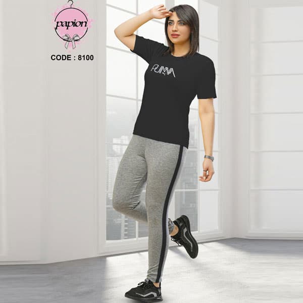 ست تیشرت و شلوار اسپرت زنانه مدل puma کد 8100 — تصویر ۲