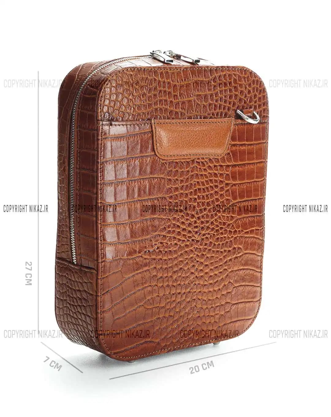 کیف دوشی مردانه چرم طبیعی مدل هومان کد 2600 — تصویر ۳