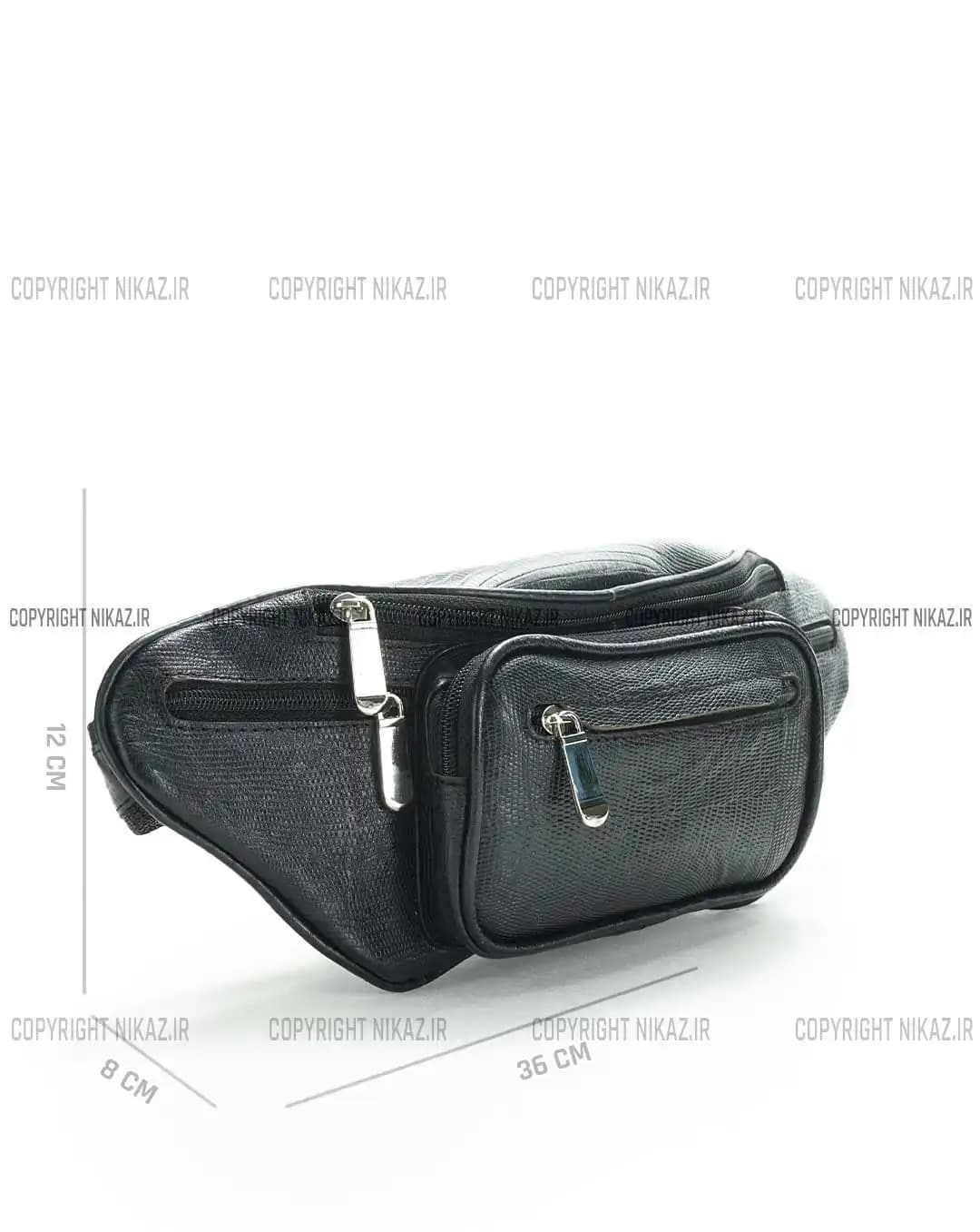 کیف کمری مردانه چرم طبیعی مدل فرخ کد 2580 — تصویر ۳