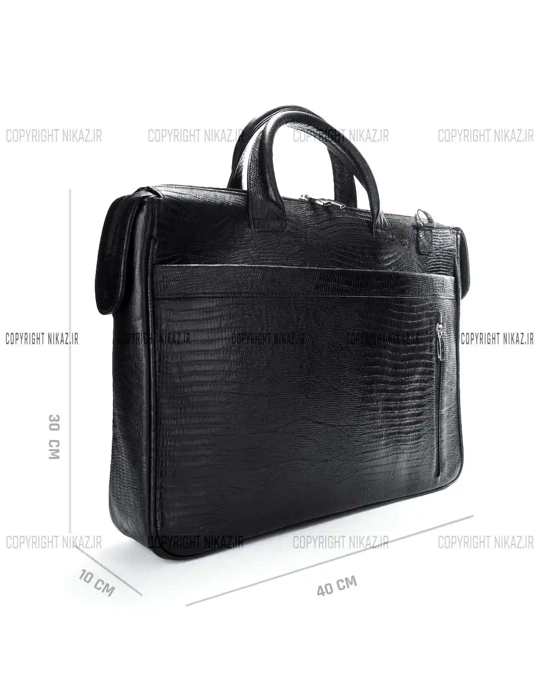 کیف اداری مردانه چرم طبیعی مدل سینا کد 2563 — تصویر ۳