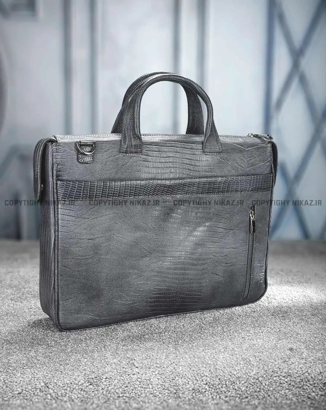 کیف اداری مردانه چرم طبیعی مدل سینا کد 2562 — تصویر ۲