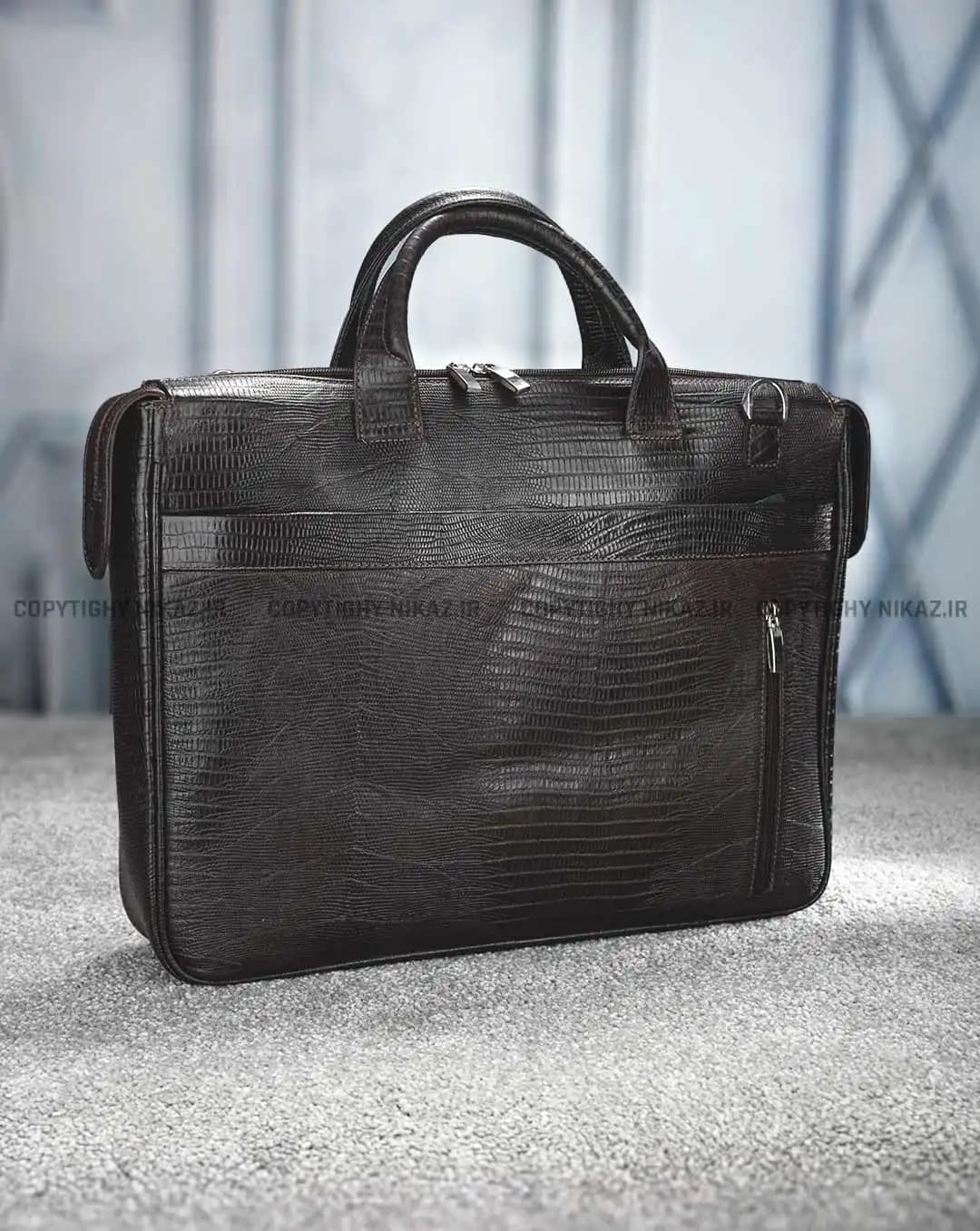 کیف اداری مردانه چرم طبیعی مدل سینا کد 2561 — تصویر ۲