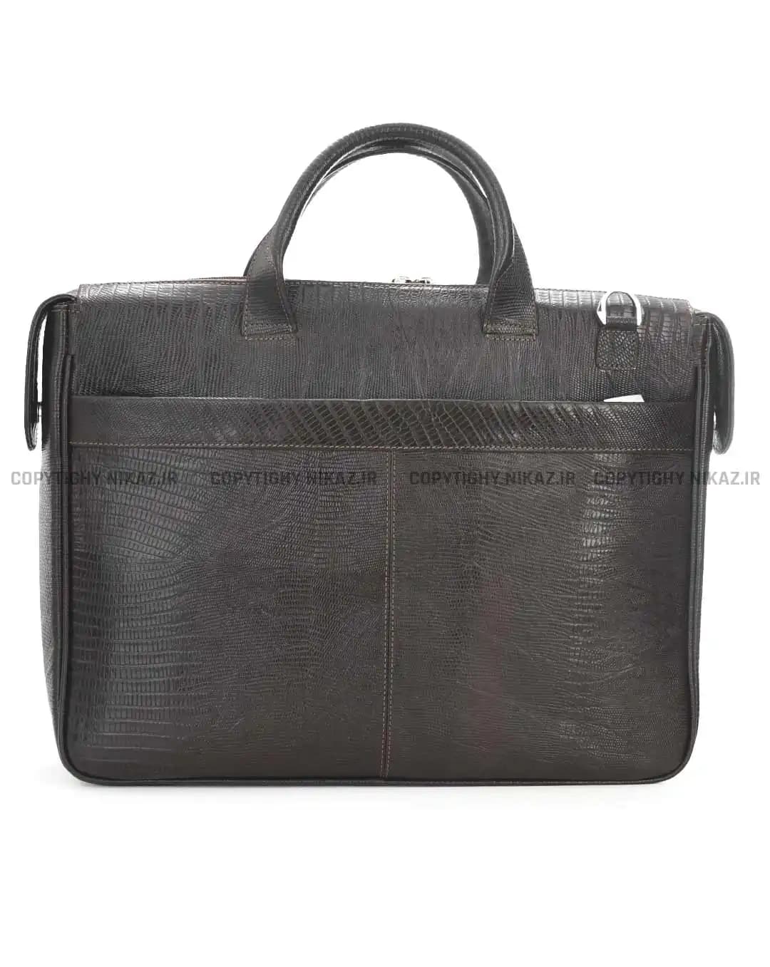 کیف اداری مردانه چرم طبیعی مدل سینا کد 2561 — تصویر ۴