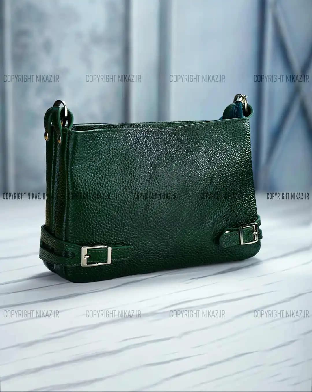 کیف دوشی زنانه چرم طبیعی مدل افرا کد 2521 — تصویر ۲