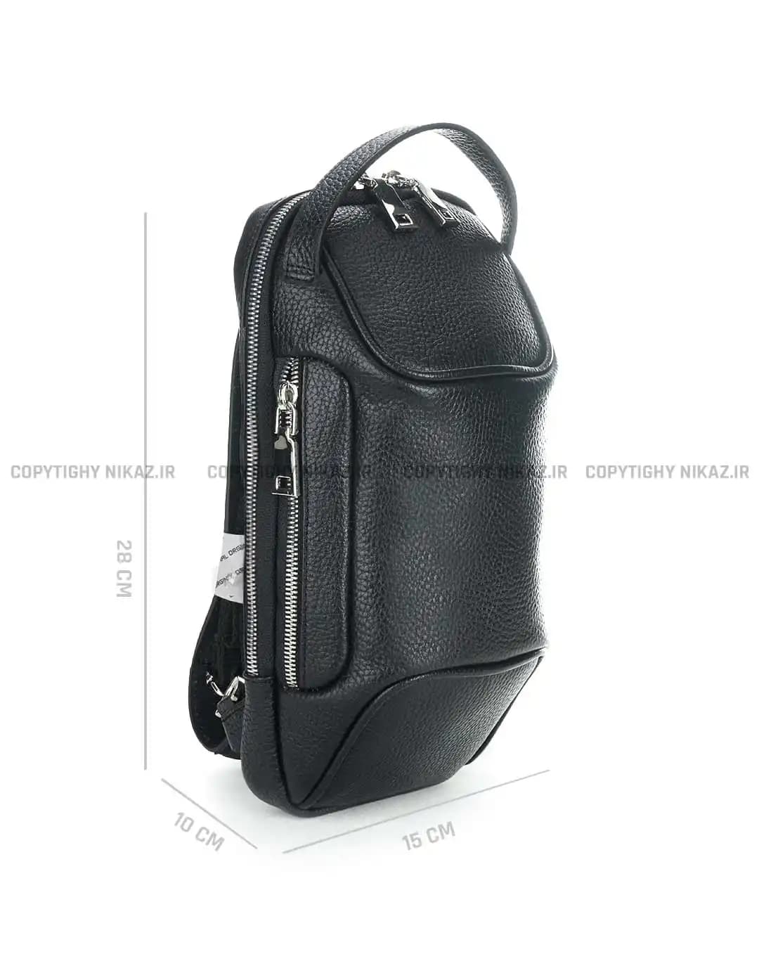 کیف کراس بادی مردانه چرم طبیعی مدل سومار کد 2516 — تصویر ۳