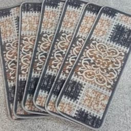 گلیم فرش ماشینی کاشان کد (301) دودی روپله ای (70 در30) پس کرایه — تصویر ۲