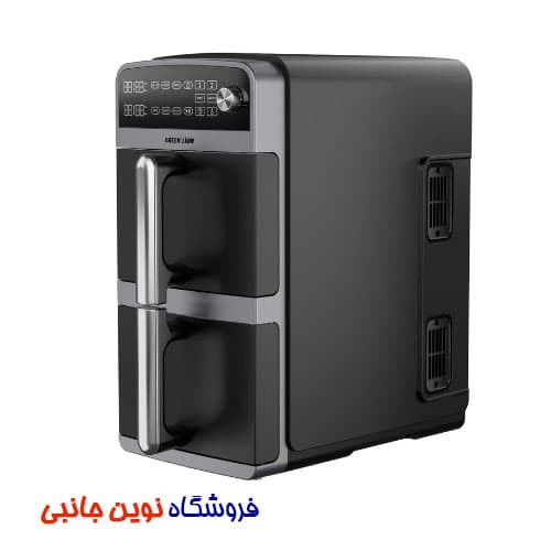 سرخ کن و هوا پز بدون روغن دو طبقه گرین لاین مدل 10L GNDKARF10LBK ا Green Lion 10L Double Decker Air Fryer (تک / عمده ) — تصویر ۳