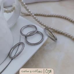انگشتر زنانه مدل تنیسی نقره ای برند ژوپینگ — تصویر ۲