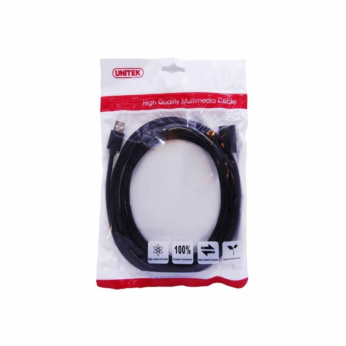 کابل افزایش طول USB 2.0 یونیتک مدل Y-C418GBK به طول 5 متر کد 1906 — تصویر ۳
