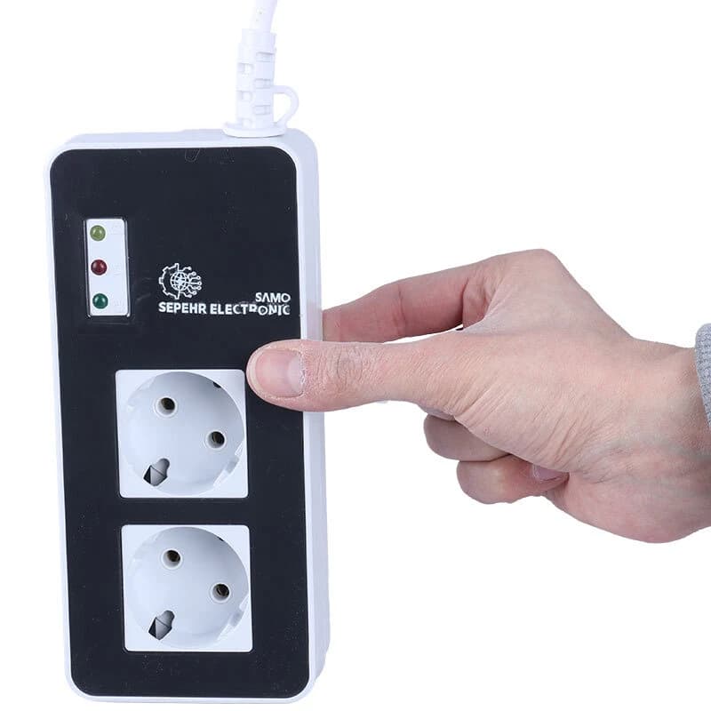 محافظ برق یخچال و فریزر 2 خانه سامو سپهر الکترونیک SSE 100 با کابل 1.8 متری — تصویر ۵