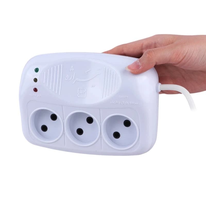 محافظ برق یخچال و فریزر 3 خانه تیراژه S4000 با کابل 1.8 متری — تصویر ۴