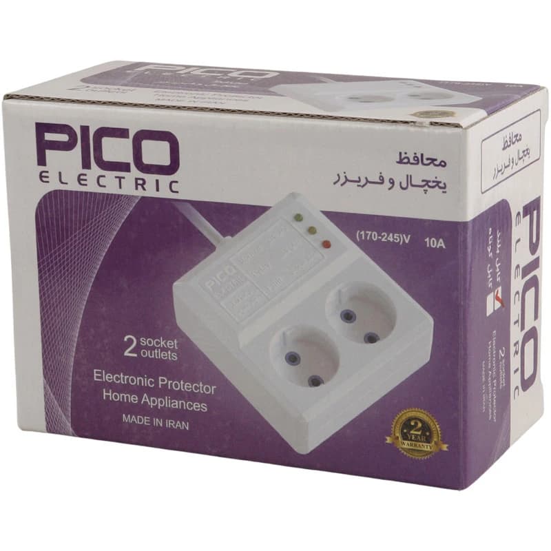 محافظ برق یخچال و فریزر 2 خانه پیکو الکتریک با کابل 3 متری — تصویر ۲