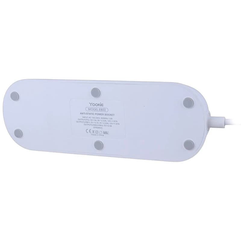 چند راهی 4 خانه یوکی EB02 با کابل 1.4 متری + شارژر USB و Type-C — تصویر ۶
