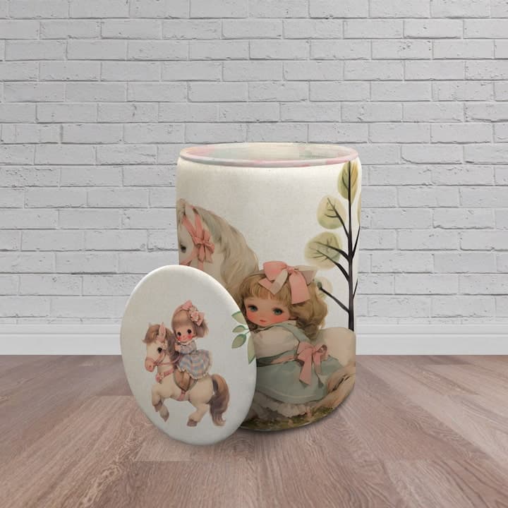 ست کالای خواب طرح دختر و اسب کیوت کد A 4881 — تصویر ۸