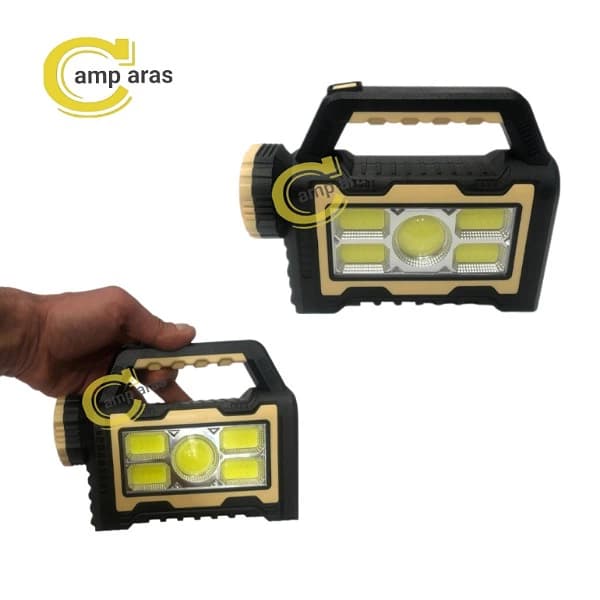 چراغ قوه شارژی خورشیدی COB-XPE HS-8031-B — تصویر ۷