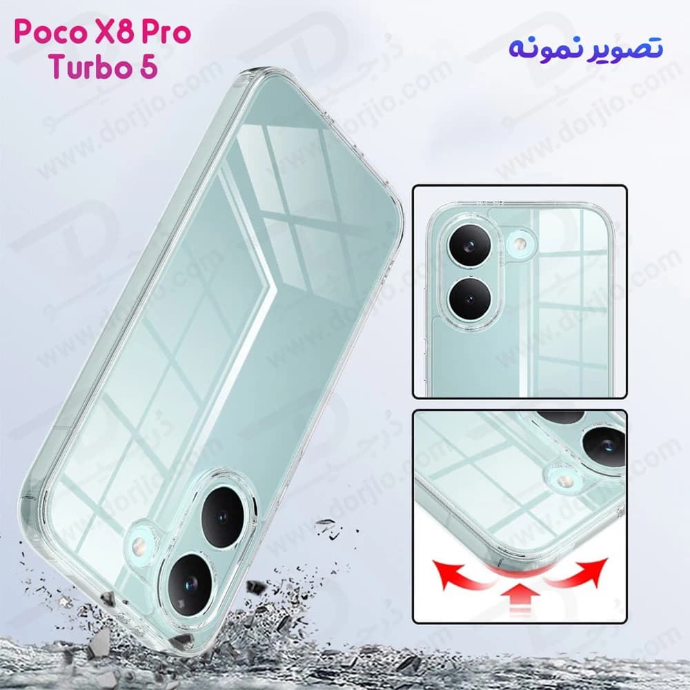 قاب ژلهای شفاف فول کاور Poco X8 Pro — تصویر ۶