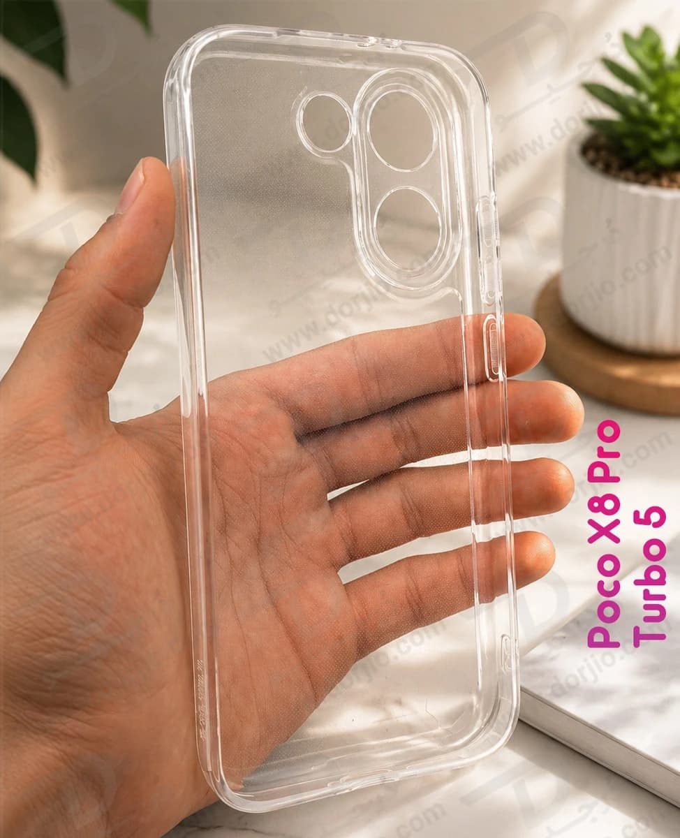 قاب ژلهای شفاف فول کاور Poco X8 Pro — تصویر ۲