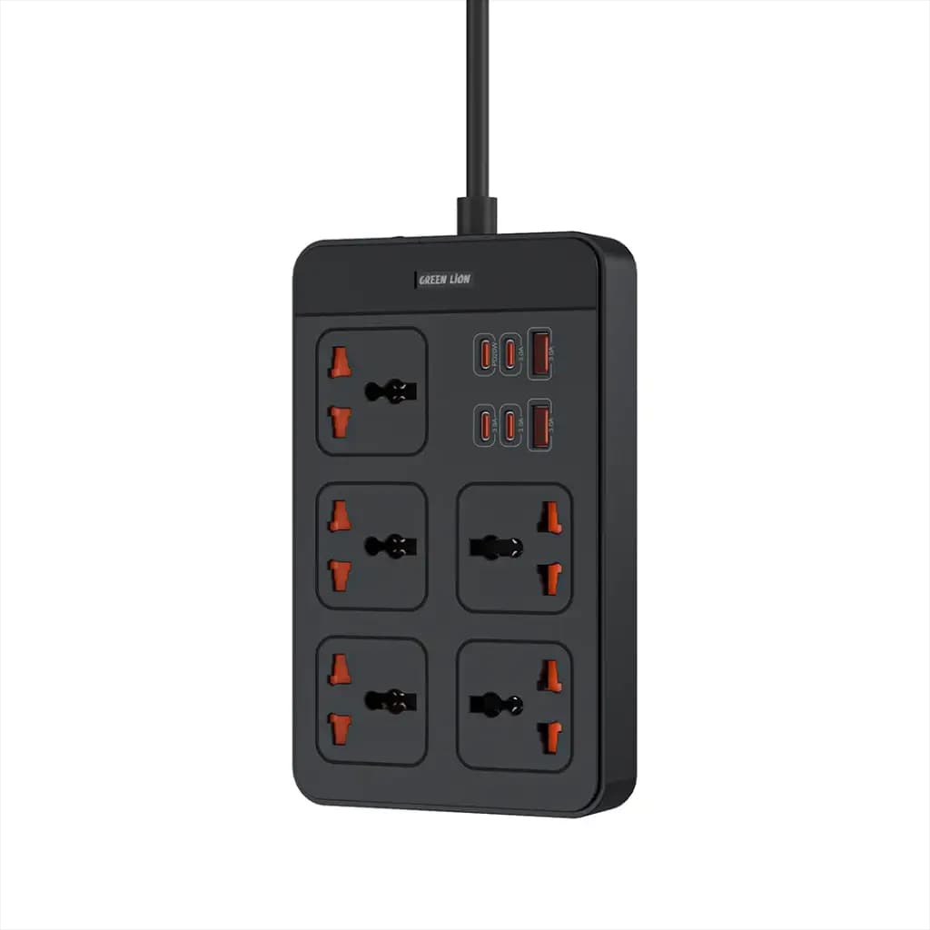 چندراهی برق یونیورسال و شارژر گرین لاین Green Lion GS-500 Power Socket PD 20W