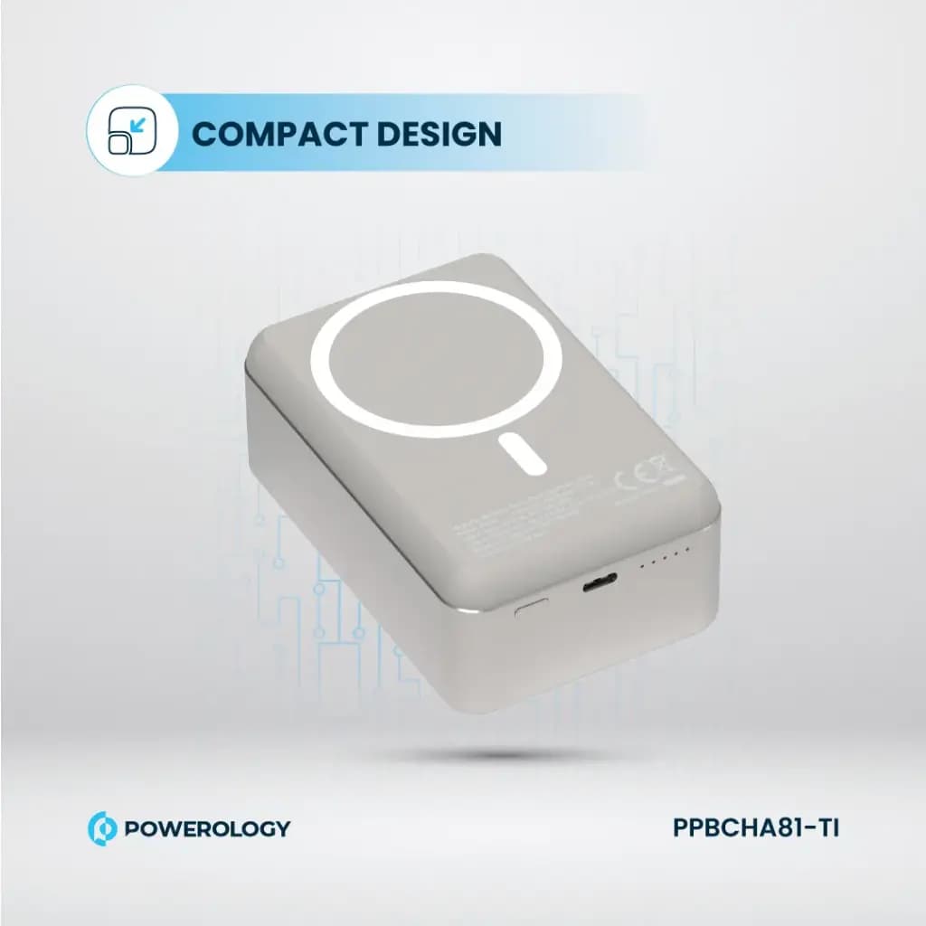 پاوربانک مگ سیف پاورولوژی PPBCHA81 مدل PP081 ظرفیت 30000 میلیآمپر ساعت — تصویر ۳