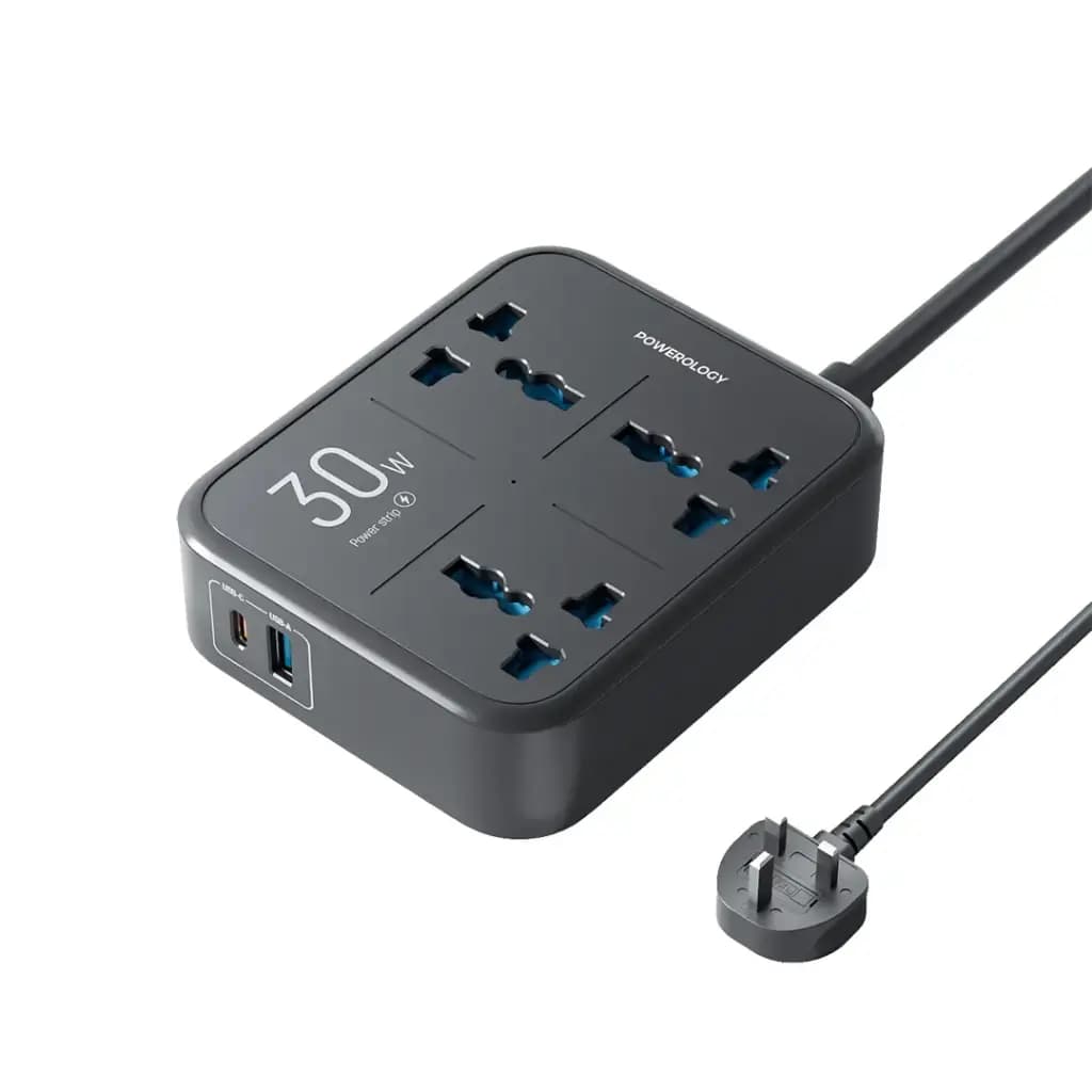 چندراهی و محافظ برق 3250 وات پاورولوژی(PWCUQC037)Powerology Power Strip 3250W