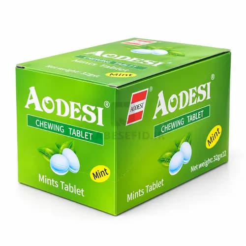قرص خوشبو کننده دهان نعنایی آئودسی ۳۰ گرم – AODESI (باکس ۱۲ عددی)