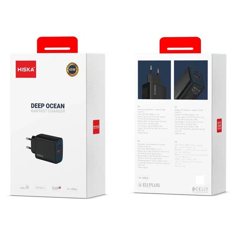 شارژر دیواری 45 وات هیسکا مدل H-145EU — تصویر ۸