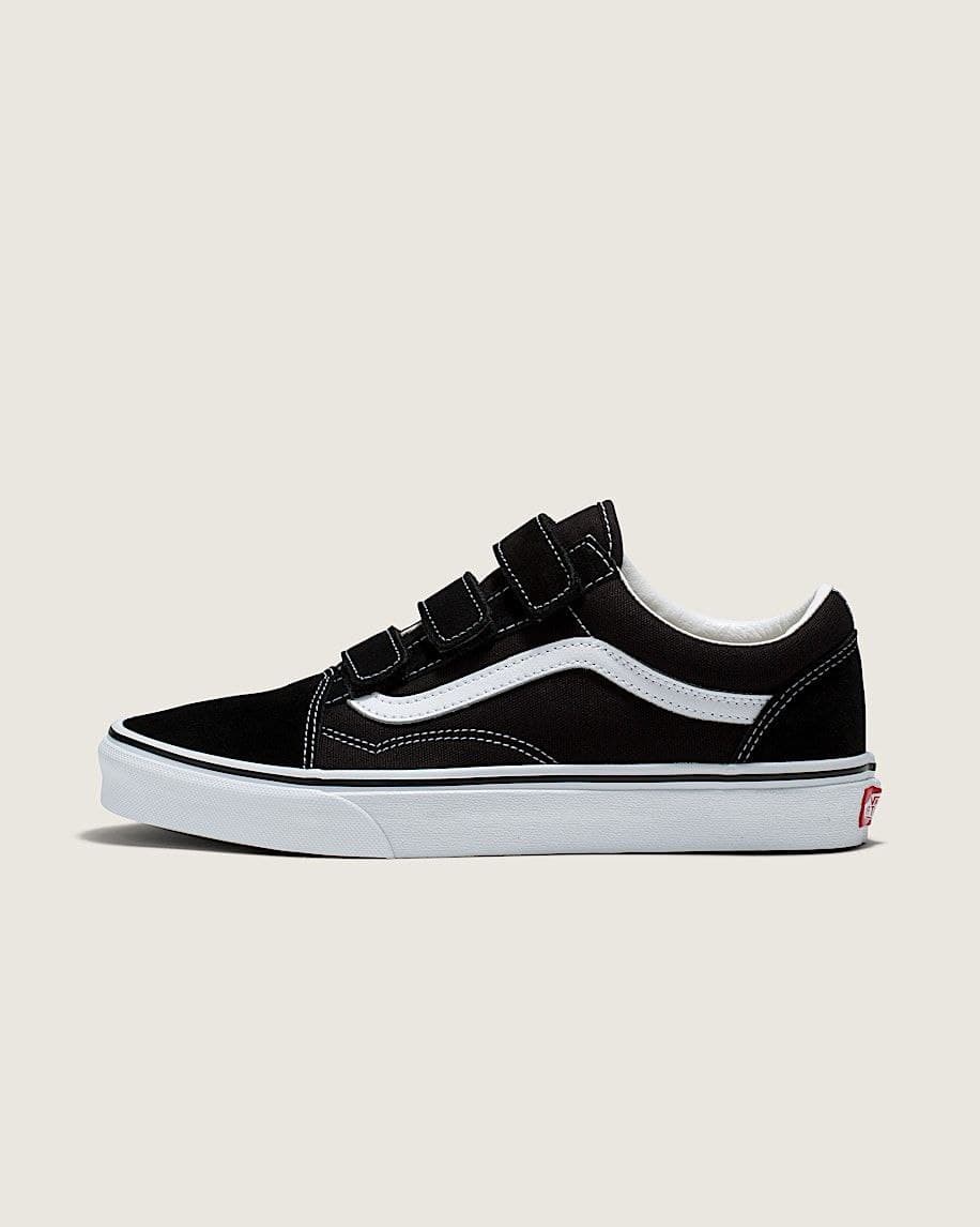 کفش ونس اولد اسکول مشکی ۳ چسبی Vans old school black 3 velcro — تصویر ۴