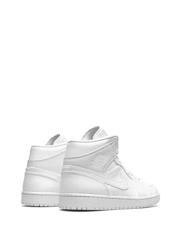 ایر جردن ۱ مید مدل تریپل وایت Air Jordan 1 Mid Triple White — تصویر ۲