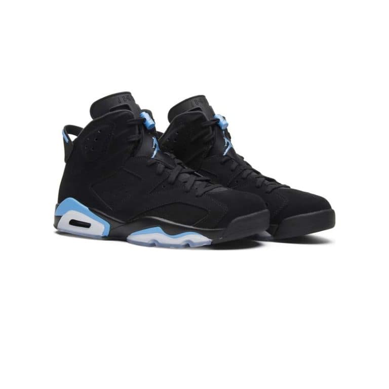نایک ایرجردن 6 مشکی آبی Nike Air Jordan 6 Retro Black UNC Blue — تصویر ۳