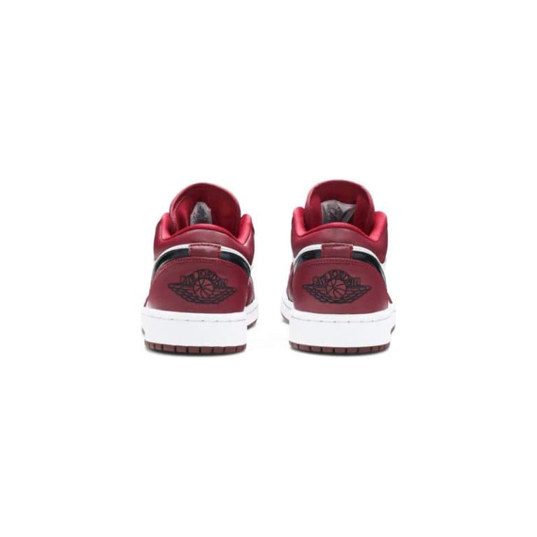 کتونی نایک ایرجردن 1 ساق کوتاه زرشکی سفید Nike Air Jordan 1 Low Noble Red — تصویر ۴