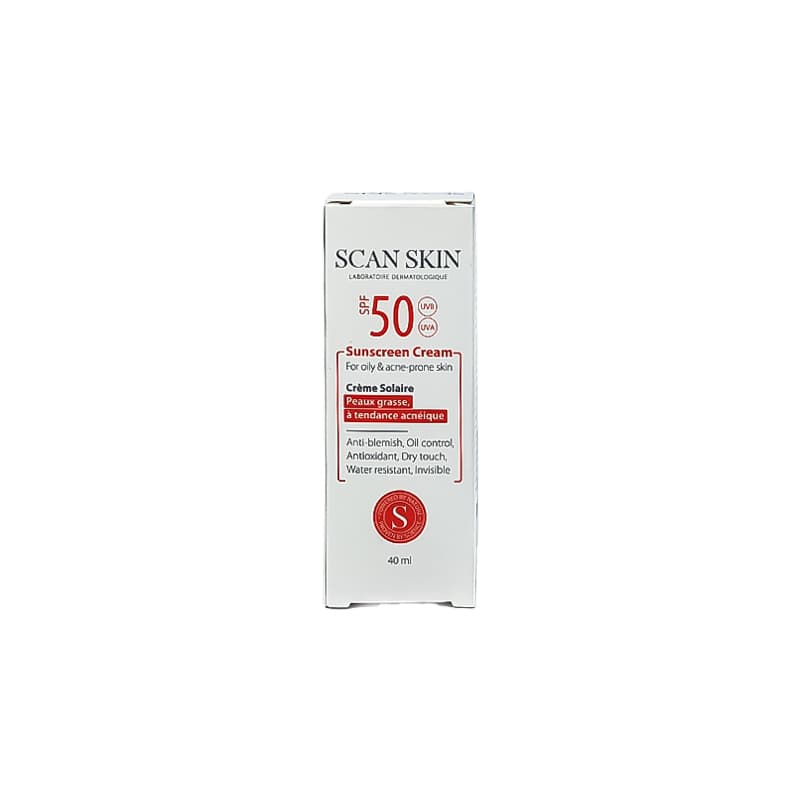 کرم ضدآفتاب اسکن اسکین بی رنگ مناسب پوست چرب 40ml — تصویر ۳