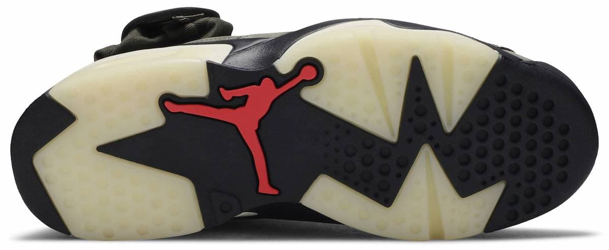 نایک ایرجردن 6 تراویس اسکات زیتونی Air Jordan 6 Travis Scott Olive — تصویر ۵