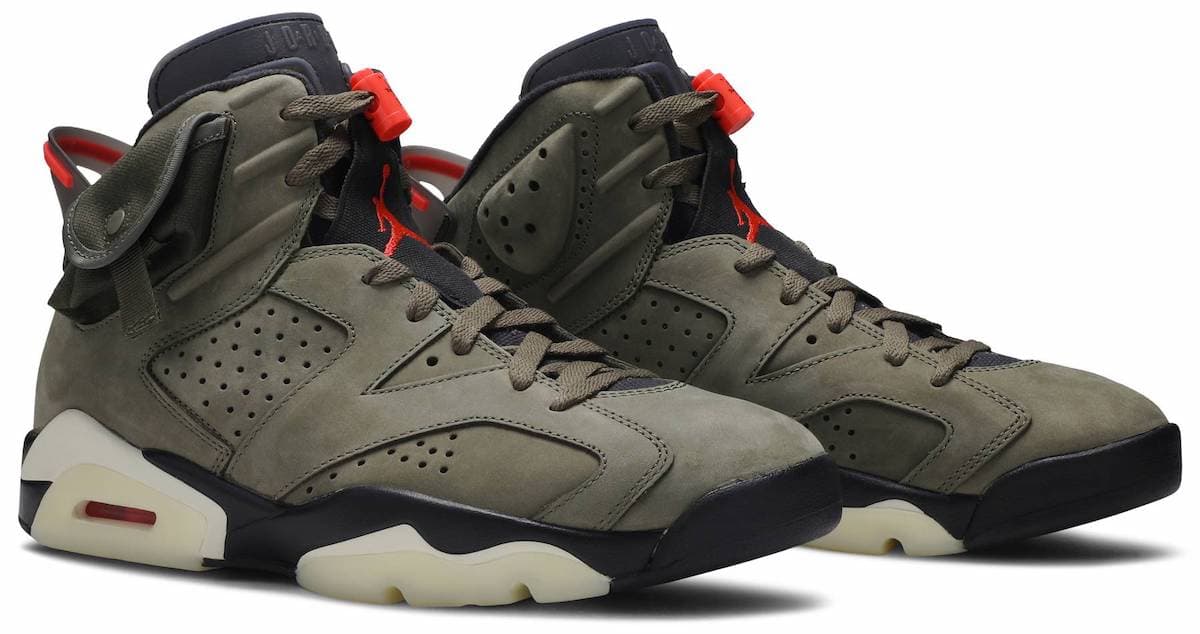 نایک ایرجردن 6 تراویس اسکات زیتونی Air Jordan 6 Travis Scott Olive — تصویر ۲