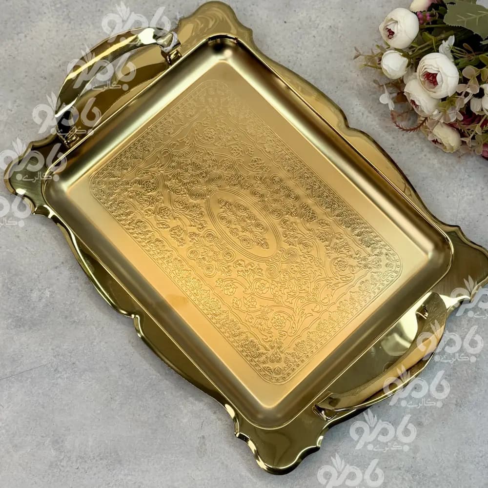 سینی استیل فریکوک طلایی کد0105
