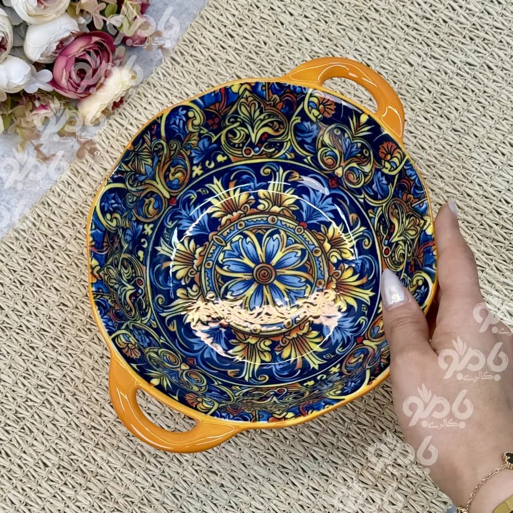 کاسه دسته دار سرامیکی مراکشی 367 — تصویر ۲