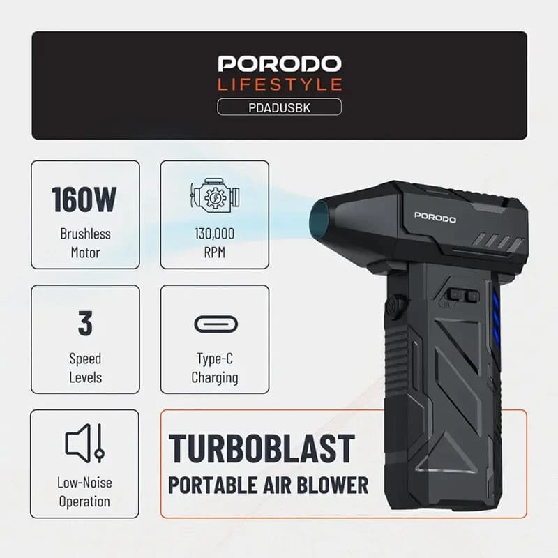جت فن شارژی 160 وات پرودو Turboblast PDADUS — تصویر ۶