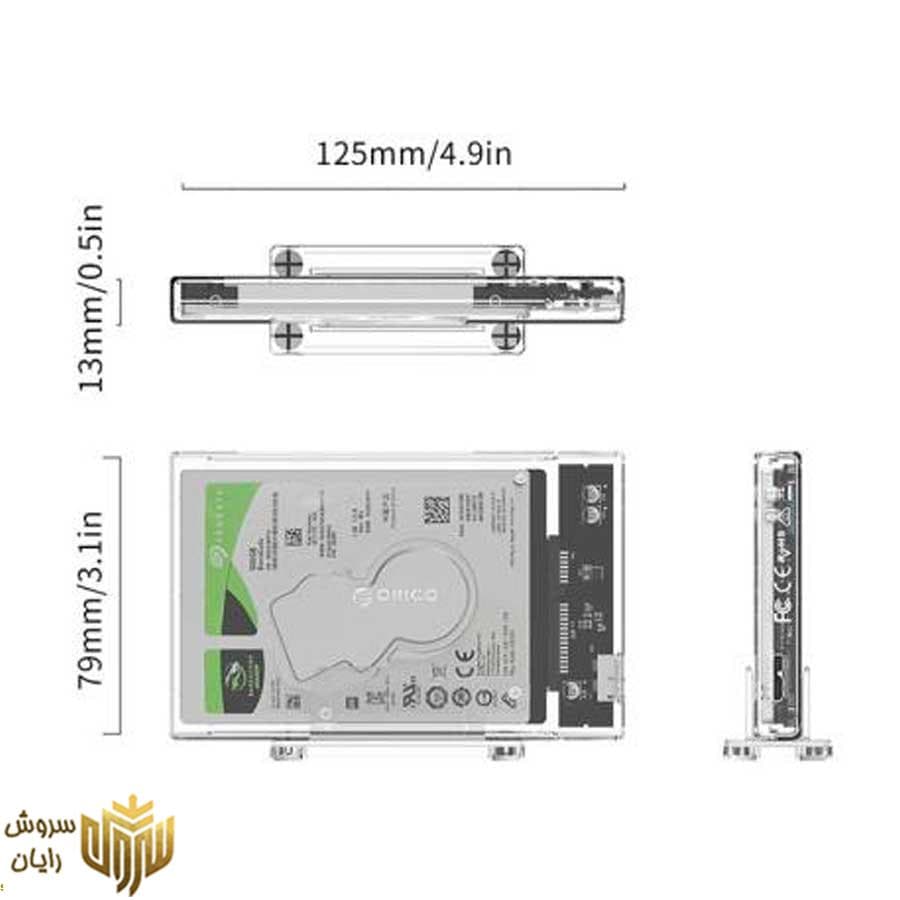قاب SSD و هارد USB3.0 اوریکو مدل 2159U3 — تصویر ۴