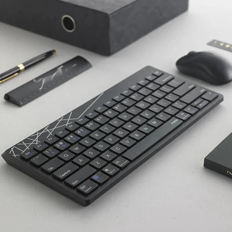 کیبورد و ماوس بلوتوثی رپو مدل Rapoo 8000GT همراه با دانگل USB — تصویر ۴