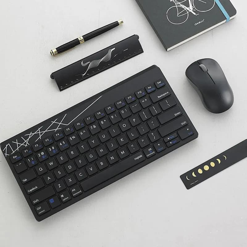 کیبورد و ماوس بلوتوثی رپو مدل Rapoo 8000GT همراه با دانگل USB — تصویر ۲