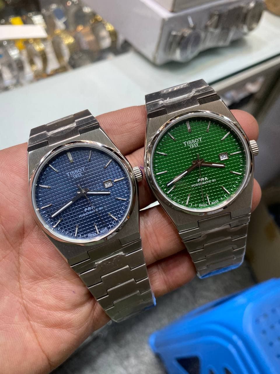 ساعت مردانه تیسوت 1853 Tissot PRX Powermatic 80 موتور ژاپن کیفیت عالی رنگ ثابت کد 1923893