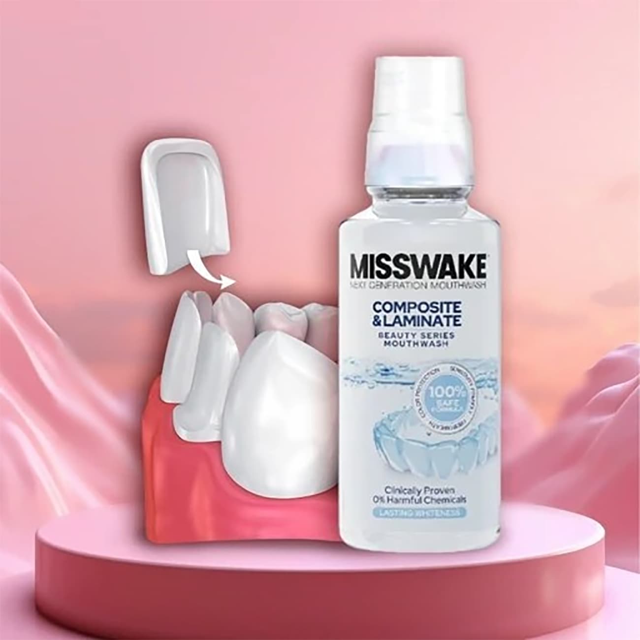 دهانشویه میسویک Misswake برای لمینت و کامپوزیت ظرفیت 400 میل
