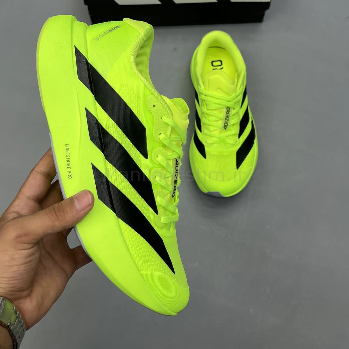 کفش آدیداس آدی زیرو سبز فسفری Adidas Adizero Evo SL — تصویر ۳