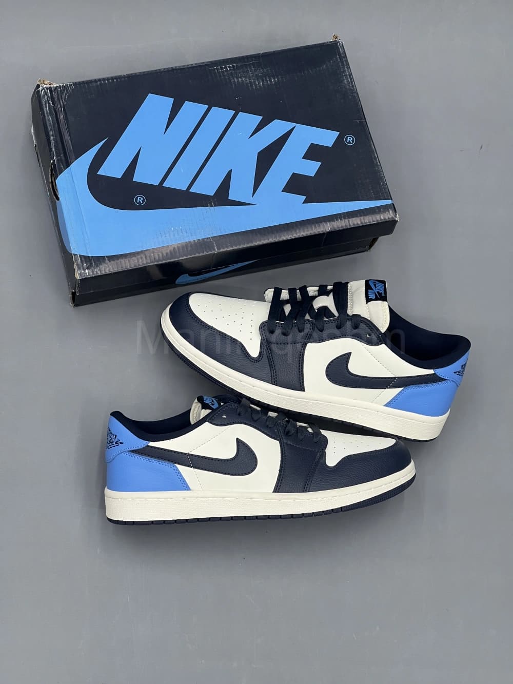 کفش نایک جردن وان لو سفید آبی Jordan 1 Low OG Obsidian UNC