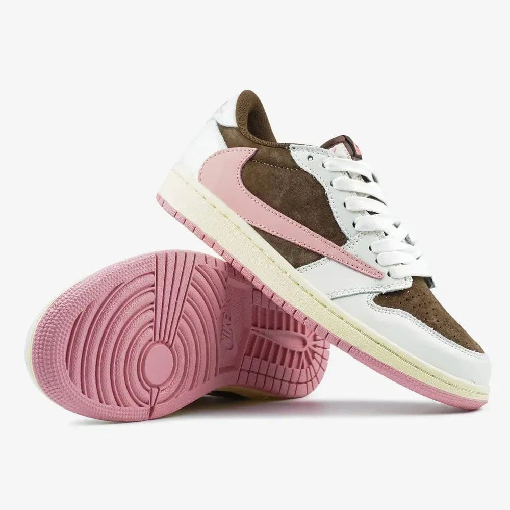جردن وان تراویس دارک پونی پینک Travis Scott x Air Jordan 1 Low OG Dark Pony Pink — تصویر ۴